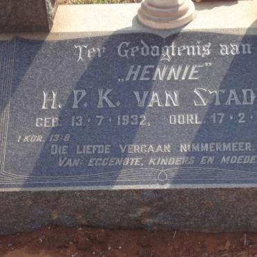 STADEN H.P.K., van 1932-1960