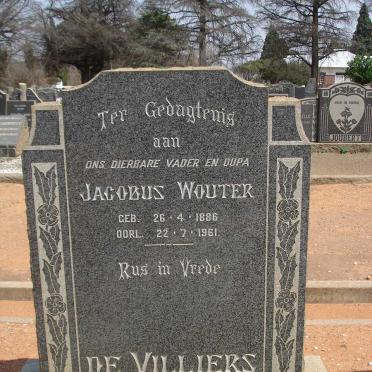VILLIERS Jacobus Wouter, de 1886-1961