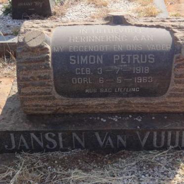 VUUREN Simon Petrus, Jansen van 1918-1963