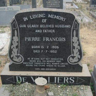 VILLIERS Pierre Francois, de 1905-1952