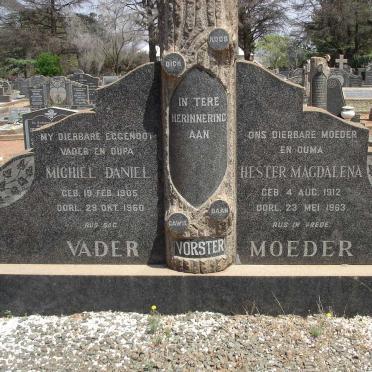 VORSTER Michiel Daniel 1905-1960 &amp; Hester Magdalena 1912-1963