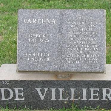 VILLIERS Vareena, de 1911-1998