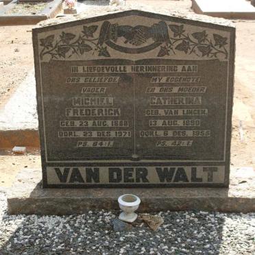 WALT Michiel Frederick, van der 1888-1971 &amp; Catherina VAN LINGEN 1890-1955