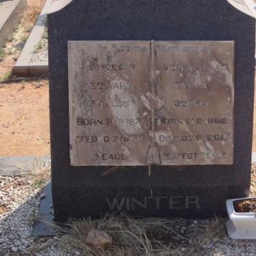WINTER Edward Paulus 1878-1962 &amp; Emma Sophia 1882-1962