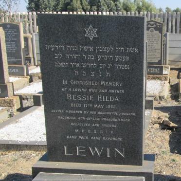 LEWIN Bessie Hilda -1962
