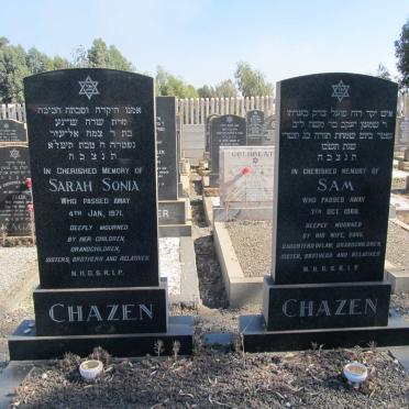 CHAZEN Sam -1966 &amp; Sarah Sonia -1971