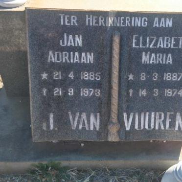 VUUREN Jan Adriaan, J. van 1885-1973 &amp; Elizabeth Maria 1887-1974