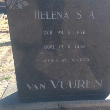VUUREN Helena S.A., van 1876-1952