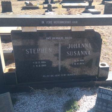 HENDRIKSE Stephen 1884-1960 &amp; Johanna Susanna 1896-1974 :: HENDRIKSE Stephen 1934-1992
