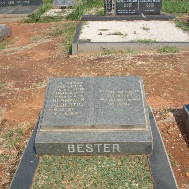 BESTER Hermanus Albertus 1912-1970