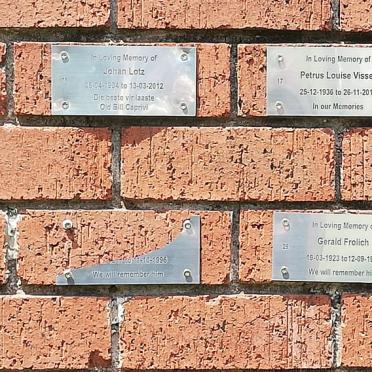 LOTZ Johan 1934-2012 :: VISSER Petrus Louise 1936-2014 :: HANNAFORD Alex 1945-2006 :: DICK Noel 1927-1998