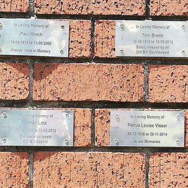 WINCH Paul 1918-2009 :: BROOK Tom 1916-2013 :: COETZEE Dudley 1921-2013 :: LOTZ Johan 1934-2012