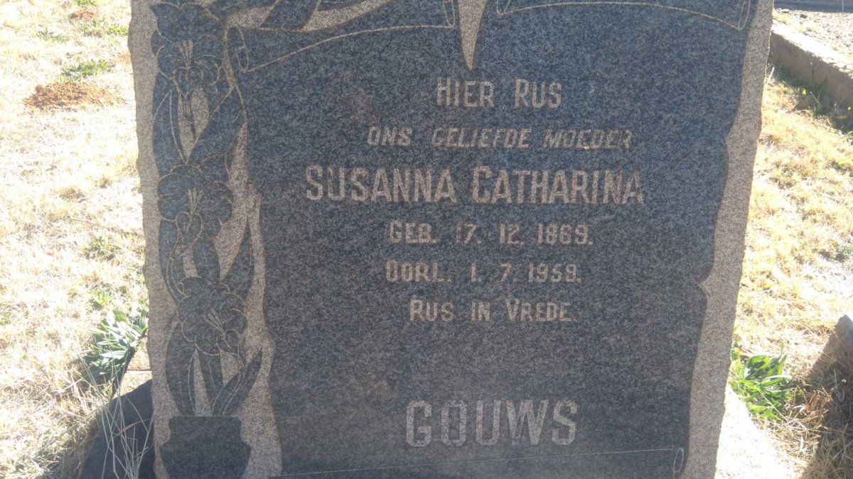 GOUWS Susanna Catharina 1869-1959