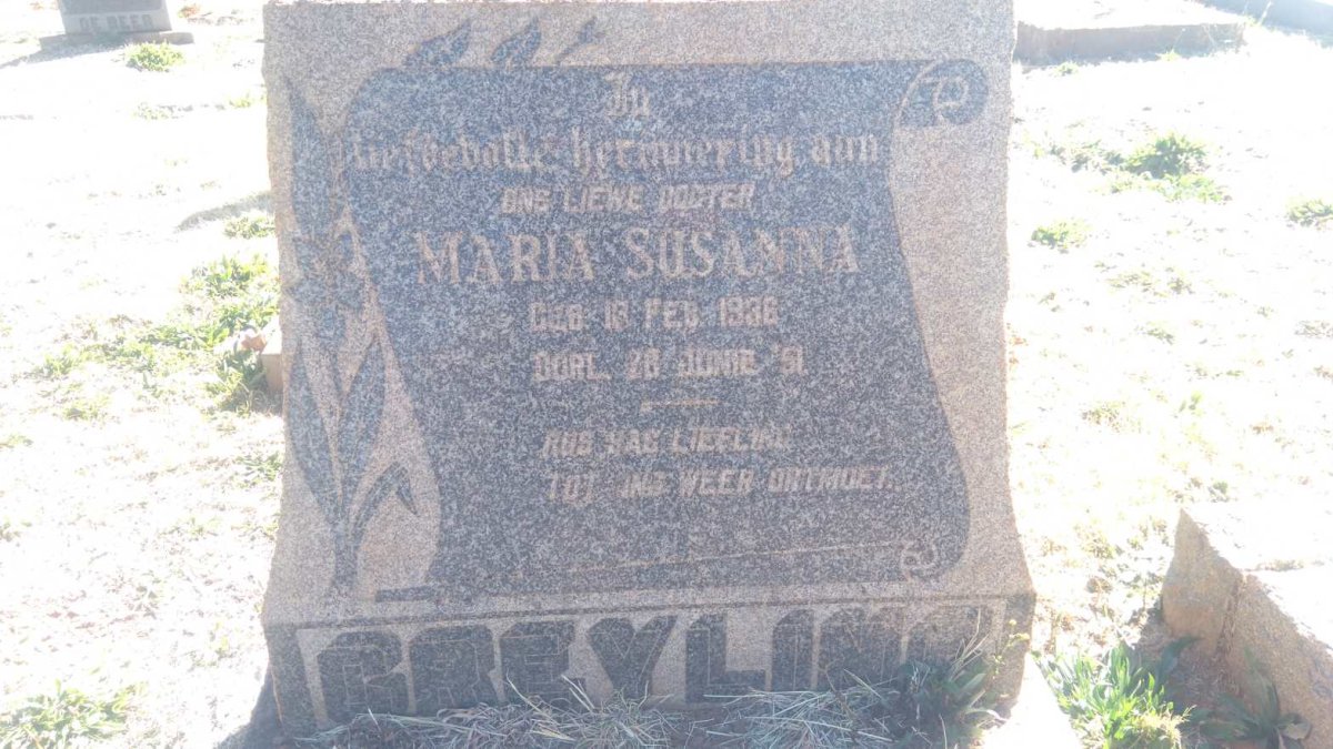 GREYLING Maria Susanna 1936-1951