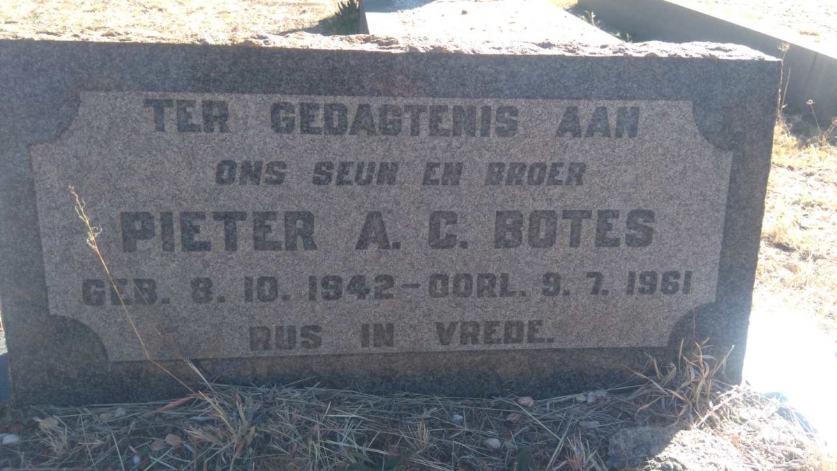 BOTES Pieter A.C. 1942-1961