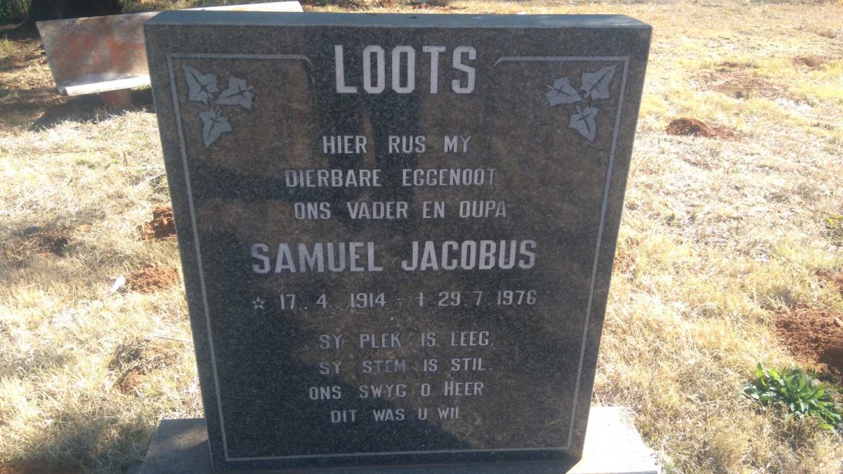 LOOTS Samuel Jacobus 1914-1976