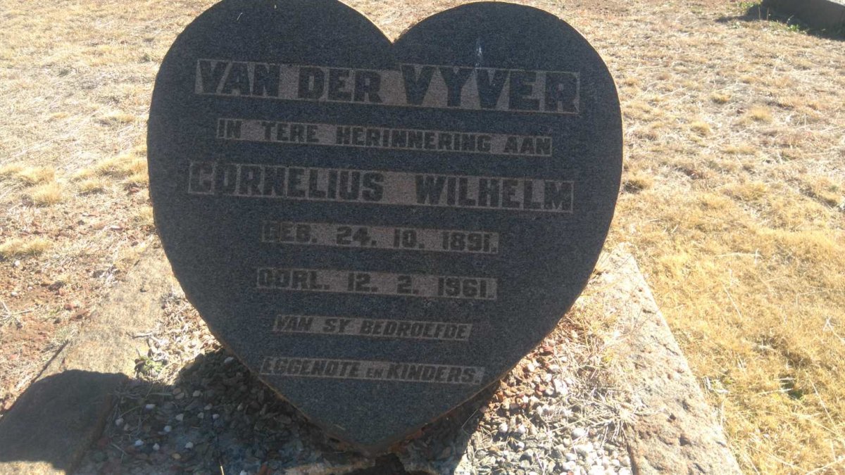 VYVER Cornelius Wilhelm, van der 1891-1961