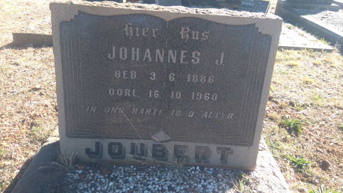 JOUBERT Johannes J. 1886-1960