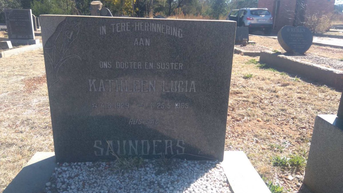 SAUNDERS Kathleen Lucia 1929-1965