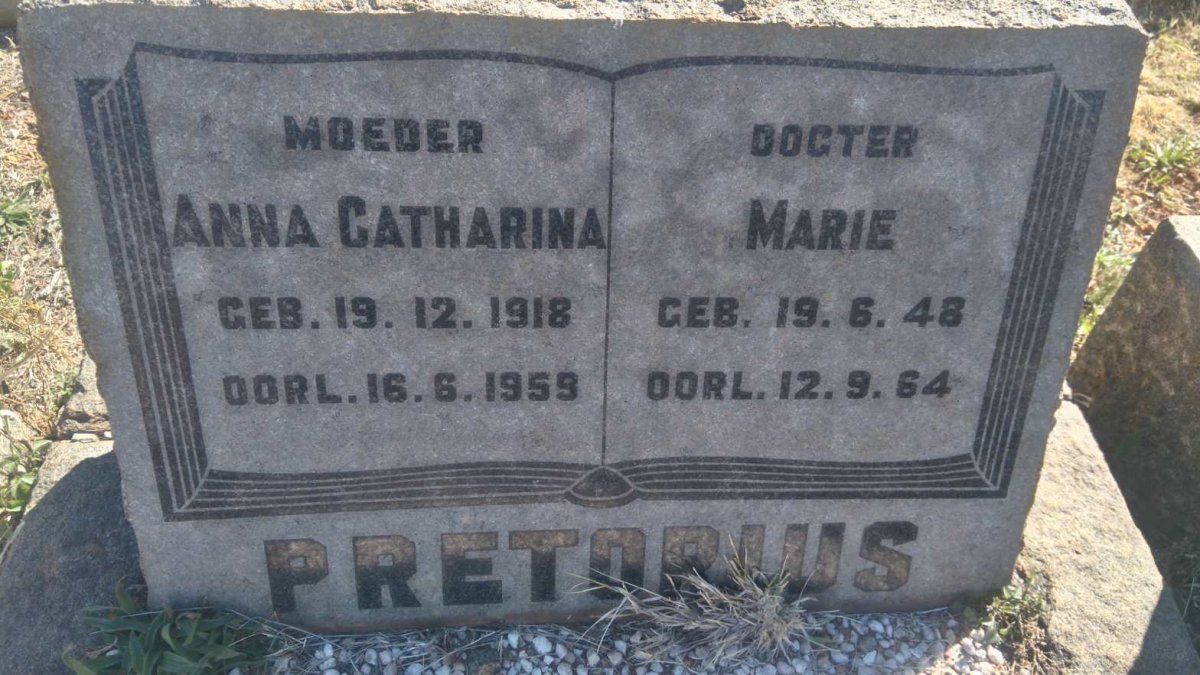 PRETORIUS Anna Catharina 1918-1959 :: PRETORIUS Marie 1948-1964