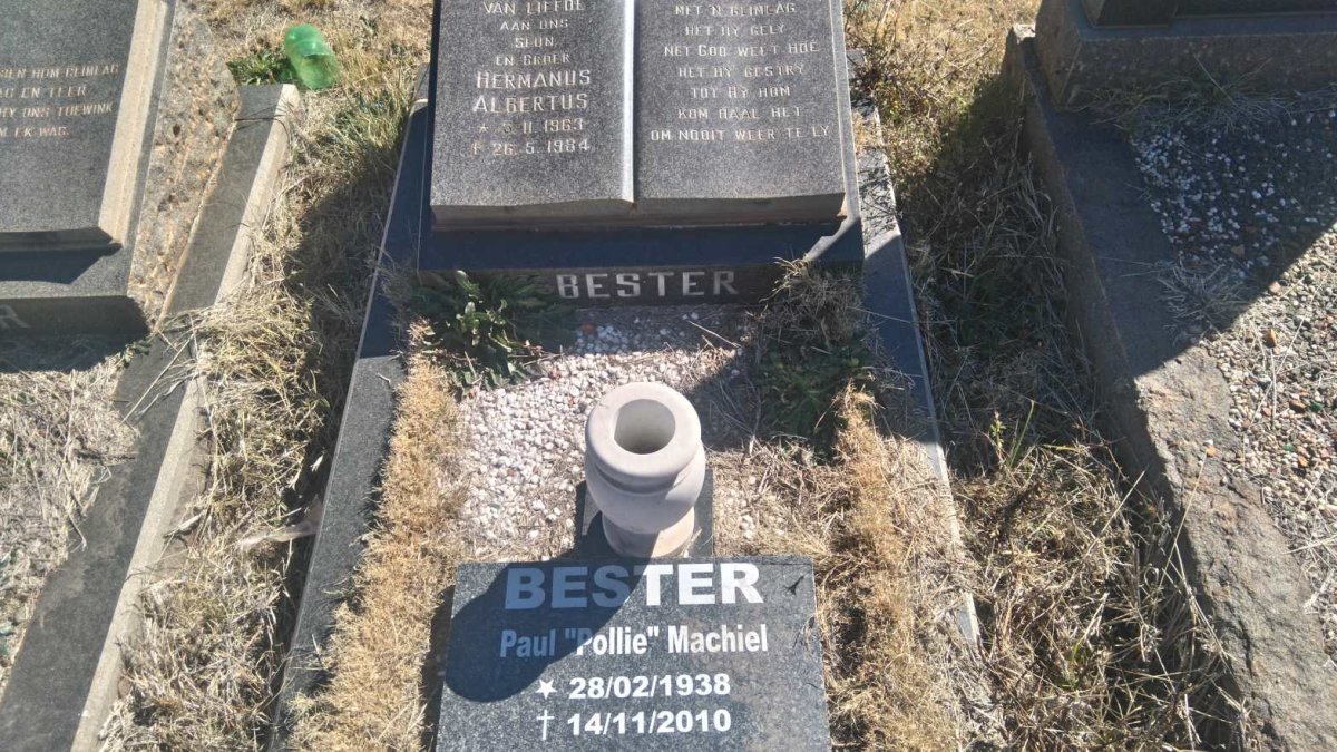 BESTER Paul Machiel 1938-2010 :: BESTER Hermanus Albertus 1963-1984