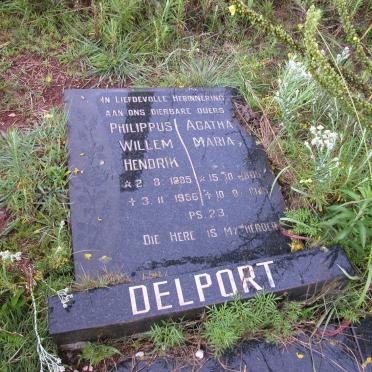 DELPORT Philippus Willem Hendrik 1885-1956 Agatha Maria 1885-1975