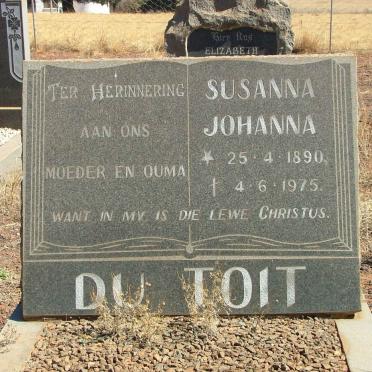 TOIT Susanna Johanna, du 1890-1975