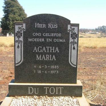 TOIT Agatha Maria, du 1885-1973