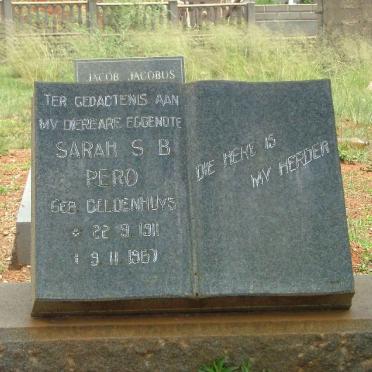PERO Sarah S.B. nee GELDENHUYS 1911-1967