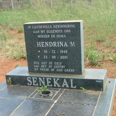 SENEKAL Hendrina M. 1948-2001