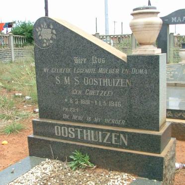 OOSTHUIZEN S.M.S. nee COETZEE 1881-1946