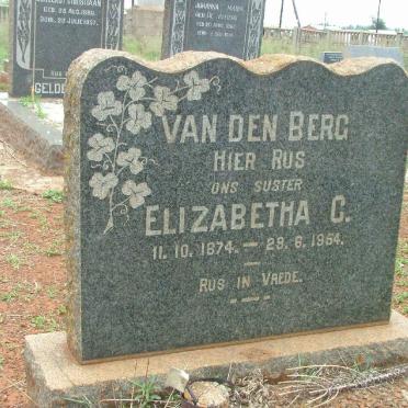 BERG Elizabeth C., van den 1874-1954