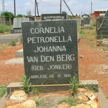 BERG Cornelia Petronella Johanna, van den nee JONKER  -1891