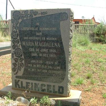 KLEINGELD Maria Magdalena 1905-1953
