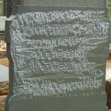 TOIT Cornelia P?, du geb VAN DEN BERG 1851-19??