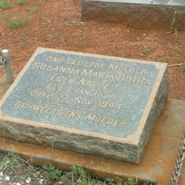 BOTHA Susanna Maria nee NAUDE 1857-1944