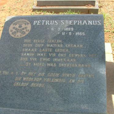 OOSTHUIZEN Petrus Stephanus 1885-1965
