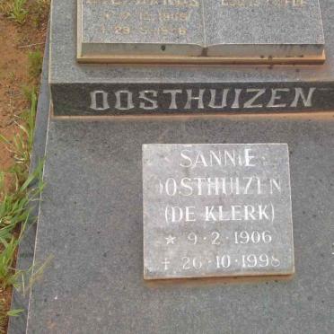 OOSTHUIZEN Petrus Stephanus 1905-1976 &amp; Sannie DE KLERK 1906-1998