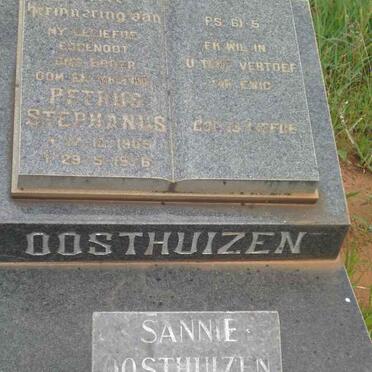 OOSTHUIZEN Petrus Stephanus 1905-1976 &amp; Sannie DE KLERK 1906-1998