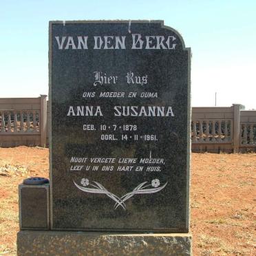 BERG Anna Susanna, van den 1878-1961