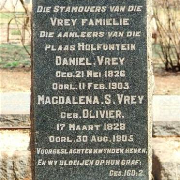 VREY Daniel 1826-1903 &amp; Magdalena S. OLIVIER 1828-1905