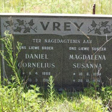 VREY Daniel Cornelius 1888-1981 &amp; Magdalena Susanna 1894-1976