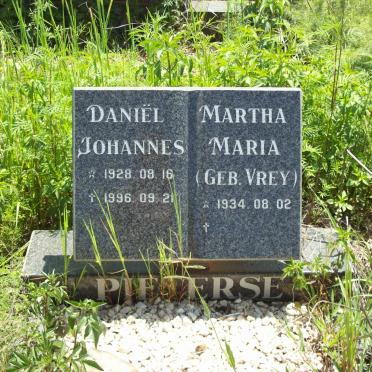 PIETERSE Daniel Johannes 1928-1996 &amp; Martha Maria VREY 1934-