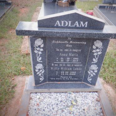 ADLAM Willie William James 1944-2009 &amp; Anna Maria 1943-2019