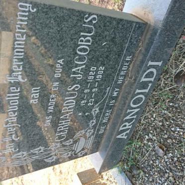 ARNOLDI Gerhardus Jacobus 1920-1982 &amp; Irene Varily formerly GERICKE nee STEVENS 1923-1971