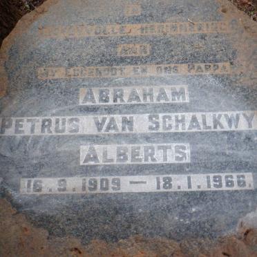 ALBERTS Abraham Petrus van Schalkwyk 1909-1966