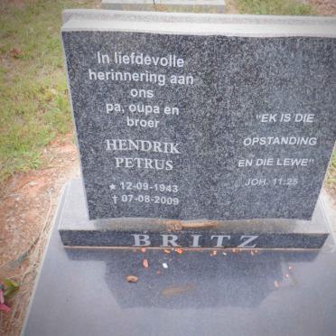BRITZ Hendrik Petrus 1943-2009