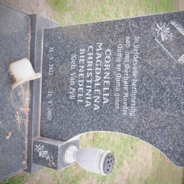 BIENEDELL Cornelia Magdalena Christinia nee VAN ZYL 1922-2002