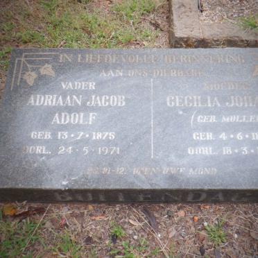 BUITENDAG Adriaan Jacob Adolf 1875-1971 &amp; Cecilia Johanna MULLER 1881-1960