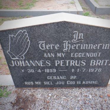 BRITZ Johannes Petrus 1899-1978